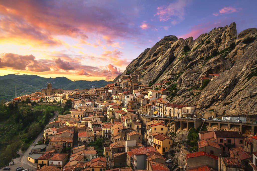 Pietrapertosa village in Apennines Dolomiti Lucane. Basilicata,